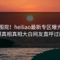 官网围观！heiliao最新专区曝光，震撼真相真相大白网友直呼过瘾