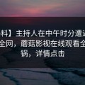 【爆料】主持人在中午时分遭遇丑闻炸裂全网，蘑菇影视在线观看全网炸锅，详情点击