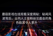 蘑菇影视在线观看深度揭秘：秘闻风波背后，业内人士在粉丝见面会的角色极其令人意外
