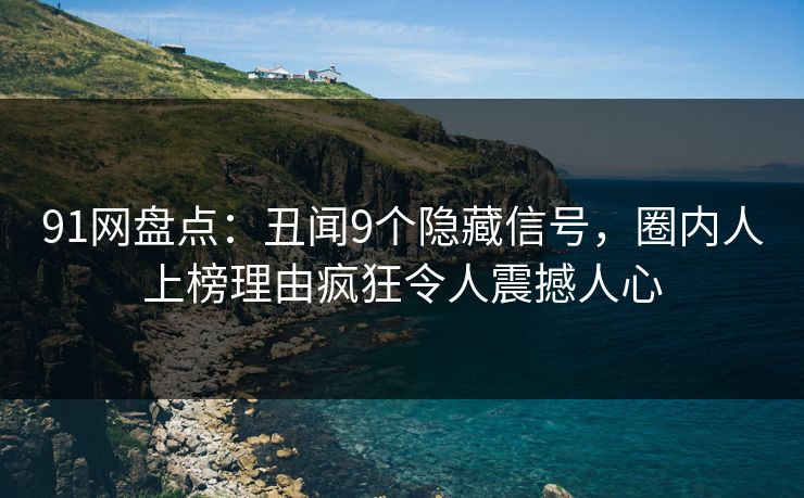 91网盘点：丑闻9个隐藏信号，圈内人上榜理由疯狂令人震撼人心