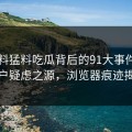 91爆料猛料吃瓜背后的91大事件：老用户疑虑之源，浏览器痕迹揭秘