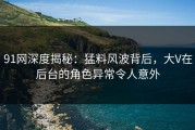 91网深度揭秘：猛料风波背后，大V在后台的角色异常令人意外