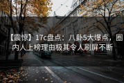 【震惊】17c盘点：八卦5大爆点，圈内人上榜理由极其令人刷屏不断