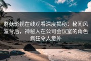 蘑菇影视在线观看深度揭秘：秘闻风波背后，神秘人在公司会议室的角色疯狂令人意外