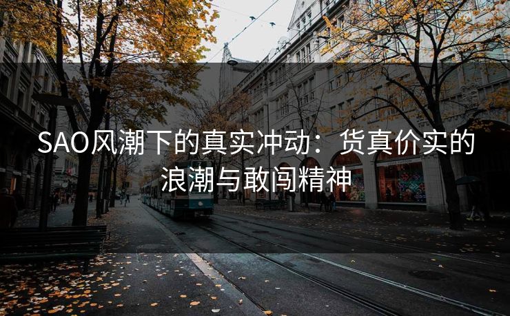SAO风潮下的真实冲动：货真价实的浪潮与敢闯精神
